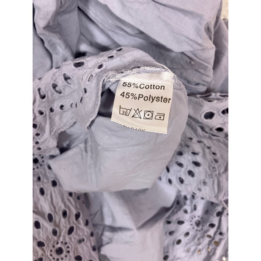 ZARA Lilac Eyelet Cotton Dress XS | Feminine Tunic Romantic Cottagecore - Picture 4 of 5